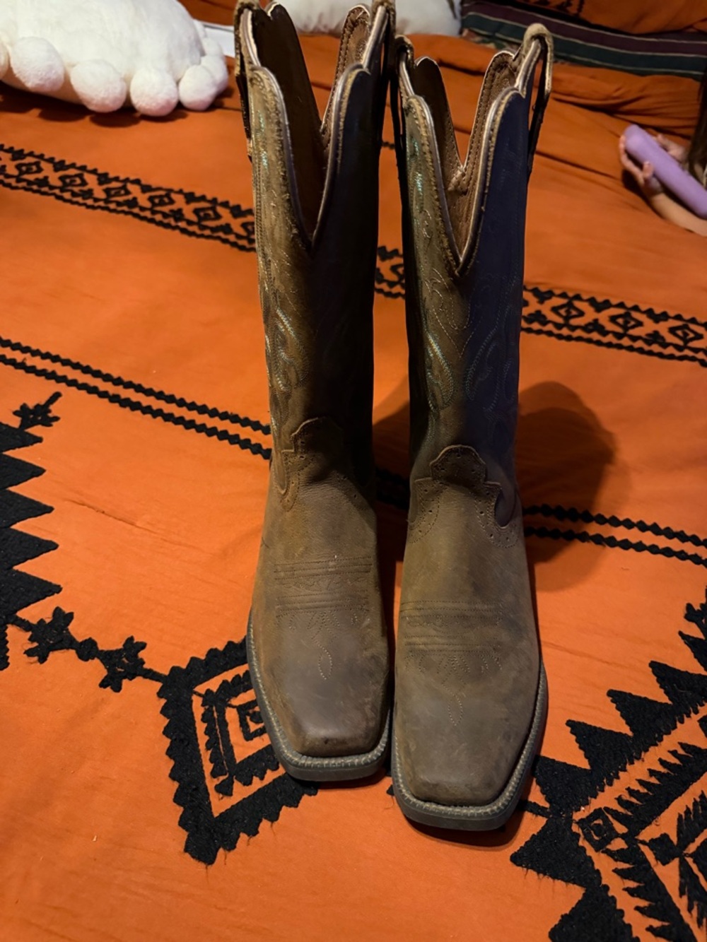 Justin Boots Brown Leather Western Cowboy Boots